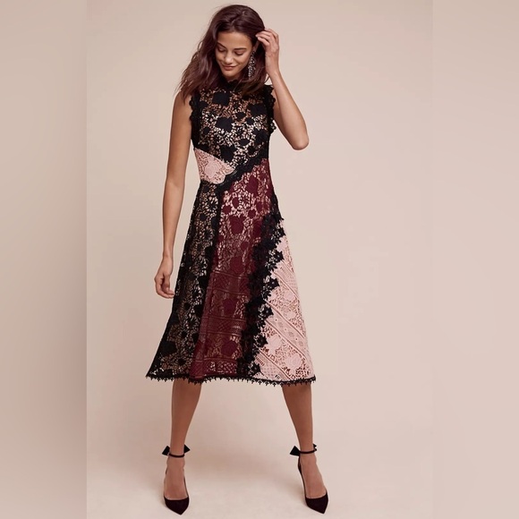 Nanette Lepore Dresses & Skirts - Women’s NANETTE LEPORE Opera fit and flare lace midi dress- Size 6